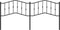 vidaXL - Hoofdbord - 193 - cm - metaal - zwart