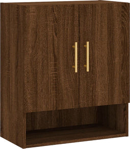vidaXL - Wandkast - 60x31x70 - cm - bewerkt - hout - bruin - eikenkleur