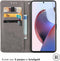 iMoshion Hoesje Geschikt voor Motorola Edge 30 Ultra Hoesje Met Pasjeshouder - iMoshion Mandala Bookcase - Grijs