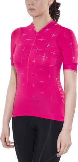 Craft Belle Glow Jersey - Korte mouwen - Nauwsluitend - Rood - Maat S