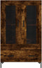 vidaXL - Hoge - kast - 69,5x31x115 - cm - bewerkt - hout - gerookt - eikenkleurig