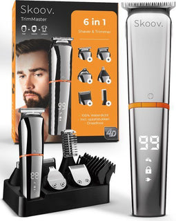 Skoov TrimMaster - 6 in 1 Lichaam & Baard Trimmer - Trim PRO-systeem - 100% waterdicht