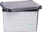 Opbergbak met Deksel Home Grijs Plastic (29 x 23,5 x 39 cm)