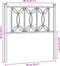 vidaXL - Hoofdbord - 80 - cm - metaal - zwart