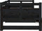 vidaXL - Slaapbank - uitschuifbaar - massief - grenenhout - zwart - 2x(90x200) - cm