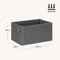 WOLTU opbergboxen set van 3 - polyester stof - opvouwbaar - grijs - 37,5 x 20 x 26 cm (set van 3)
