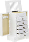 vidaXL - Sieradenkastje - met - spiegel - 25x13,5x34 - cm - MDF