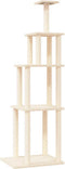 vidaXL - Kattenmeubel - met - sisal - krabpalen - 183 - cm - crèmekleurig