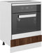 vidaXL - Ovenkast - Riga - 60x46x81,5 - cm - bewerkt - hout - bruin - eikenkleur