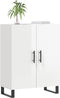 vidaXL - Dressoir - 69,5x34x90 - cm - bewerkt - hout - hoogglans - wit