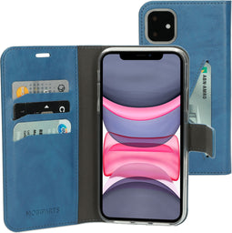 Mobiparts iPhone 11 - Classic Wallet Case - Ruimte voor pasjes - Steel Blue