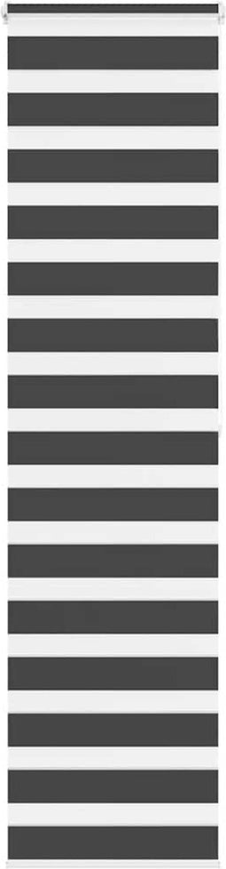 vidaXL - Zebra - rolgordijn - 60x200 - cm - stofbreedte - zwart - 55,9 - cm