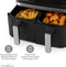 Nedis Digital Double Air Fryer - 2 x 4.2 l - 10 kookprogramma's - 2600 Watt (2 stuks)