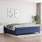 vidaXL - Bedframe - zonder - matras - stof - blauw - 200x200 - cm
