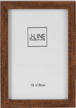 J-Line fotolijst Basic - hout - donkerbruin - extra small - 4 stuks