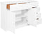 vidaXL - Dressoir - met - 6 - lades - 113x35x73 - cm - massief - grenenhout - wit