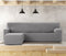 Hoes voor chaise longue met korte armleuning links Eysa JAZ Grijs 120 x 120 x 360 cm