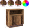 vidaXL - Dressoir - met - LED - - - Oud - Hout - 71x34,5x75 - cm - Geengineerd - Hout