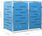vidaXL - Containerberging - dubbel - 138x77,5x112,5 - cm - roestvrij - staal