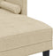 vidaXL - 3-Zits - L-vormige - Bank - in - Crème - 160 - cm - Stof