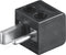 Loudspeaker connector mannelijk zwart - schroefbaar