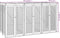 vidaXL - Afvalbakberging - drievoudig - 210x89x117 - cm - massief - acaciahout