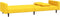 vidaXL - Slaapbank - 2-zits - met - 2 - kussens - fluweel - geel
