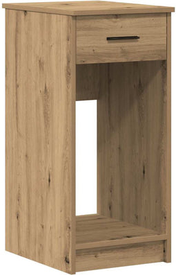 vidaXL - Computertorenstandaard - met - lade - 35x45x77 - cm - artisanaal - eiken