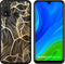 iMoshion Hoesje Geschikt voor Huawei P Smart (2020) Hoesje Siliconen - iMoshion Design hoesje - Goud / Zwart / Golden Leaves