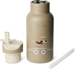 ToiZZ BV Juno - RVS Waterfles 350 ml - Houdt water tot 24 uur koud - Kleur Carnival train