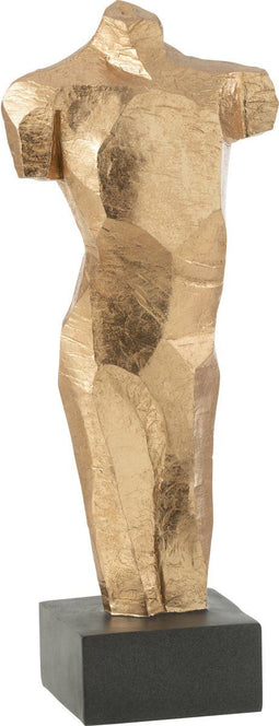 J-Line decoratie Torso Geometrisch - polyresin - goud