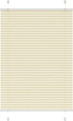 vidaXL - Plissé - rolgordijn - 95x150 - cm - stofbreedte - 94,4 - cm - polyester - crème