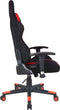 Gamestoel Thomas - bureaustoel racing gaming stijl - stof bekleding - zwart rood