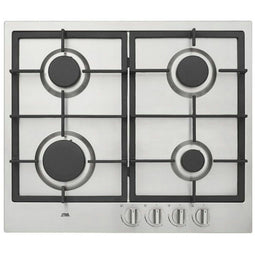ETNA KG859RVSA - Gaskookplaat 62 cm - Eenhands vonkontsteking RVS - Gietijzeren pandrager