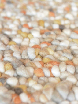 Brink en Campman - Brink en Campman Pebble Touch of Orange Vloerkleed - 250x350 - Rechthoek - Hoogpolig Tapijt - Modern - Meerkleurig, Oranje