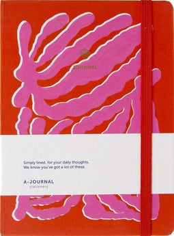A Journal - Notitieboek A5 - Gelinieerd met datumvak - Groovy Pink (6 stuks)