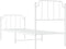 vidaXL - Bedframe - met - hoofd- - en - voeteneinde metaal - wit - 80x200 - cm