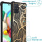 iMoshion Hoesje Geschikt voor Samsung Galaxy A71 Hoesje Met Koord - iMoshion Design Hoesje met Koord - Goud / Zwart / Golden Leaves