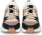 POSH by Poelman CAROCEL - Dames sneaker - Vetersluiting met gouden details - Zwart met beige