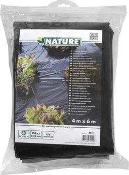Nature - Afdekfolie - 4 x 6m - 150µ - Zwart - Multifunctioneel