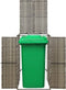 vidaXL - Containerberging - enkel - 70x80x117 - cm - poly - rattan - grijs