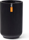 Capi Europe - Vaas hoog Groove Black & Gold - 11x17 - Zwart - Opening Ø9.3 - Bloempot voor binnen - 5 jaar garantie - BGVBL432