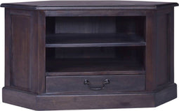 vidaXL - Tv-hoekmeubel - 80x40x49 - cm - massief - mahoniehout - lichtzwart