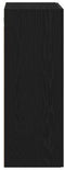 vidaXL - Wandkast - Zwart - Eiken - 69,5x34x90 - cm - Gelaagd - Hout
