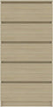 vidaXL - Ladekast - 60x35x121 - cm - bewerkt - hout - sonoma - eikenkleurig