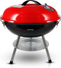 Travelhawk Houtskool BBQ - Draagbare grill - Opvouwbaar 33x33cm - Zwart