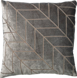 Dutch Decor ELISA - Sierkussen velvet - 45x45 cm - Wet Weather - grijs - Inclusief binnenkussen