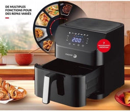Friteuse zonder olie - FAGOR - Airfryer FGAF8L - 8L - 1800 W - Touchscreen - 7 vooraf ingestelde kookstanden - Timer - Zwart