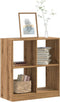 vidaXL - Boekenkast - 68,5x32x75 - cm - bewerkt - hout - artisanaal - eikenkleurig