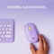 Logitech Pebble M350 - Draadloze Muis - Bluetooth - Stil - Lavender